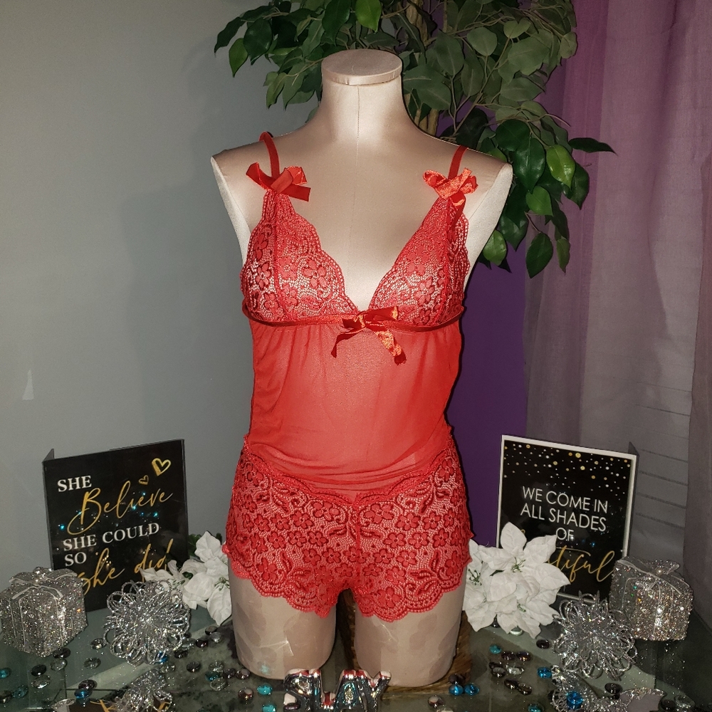 Women's 1 Piece Floral Lace Teddy (S) NWT